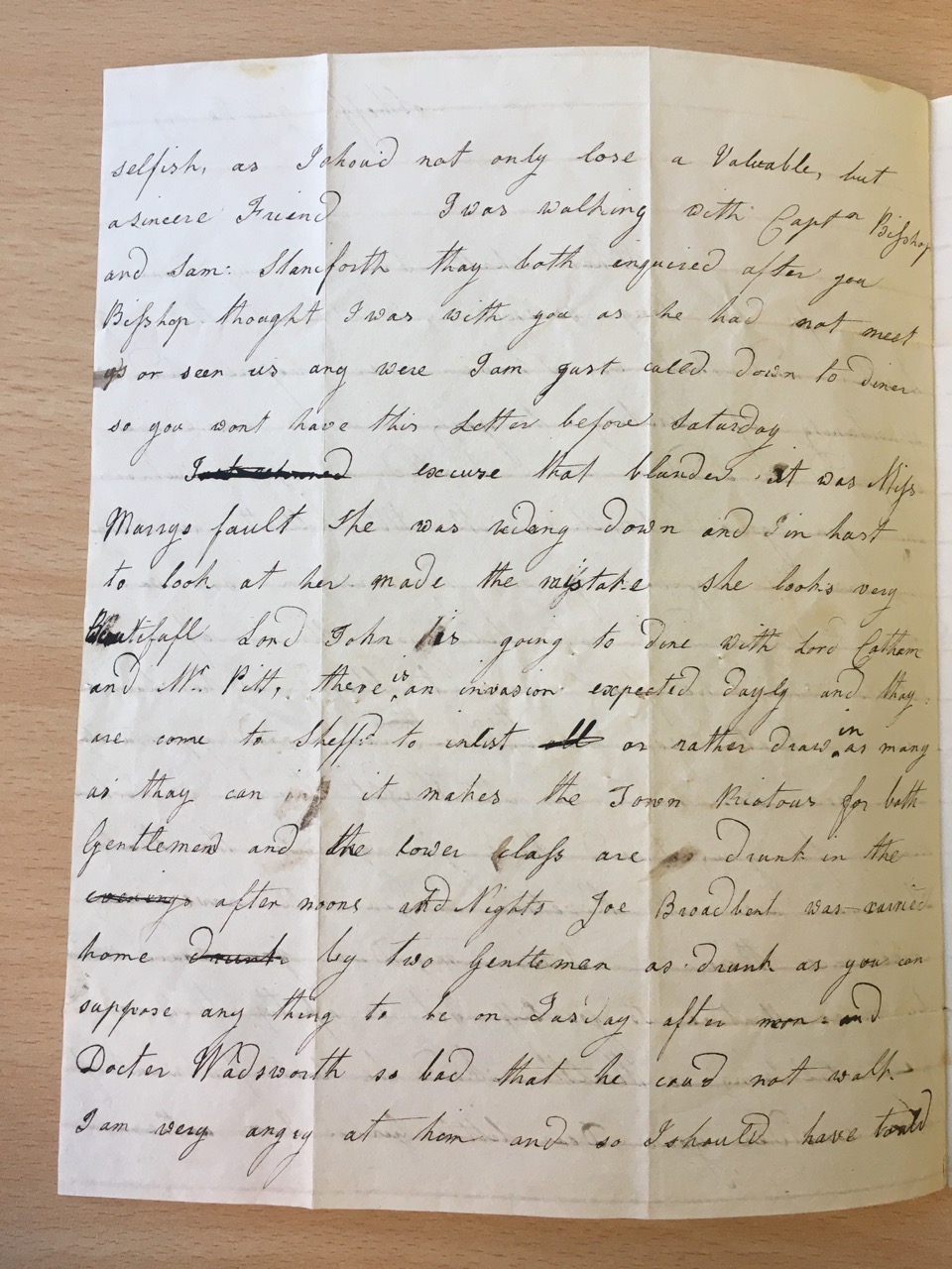 Image #2 of letter: M[ary] Moore to Ann Hare, 29 July 1779