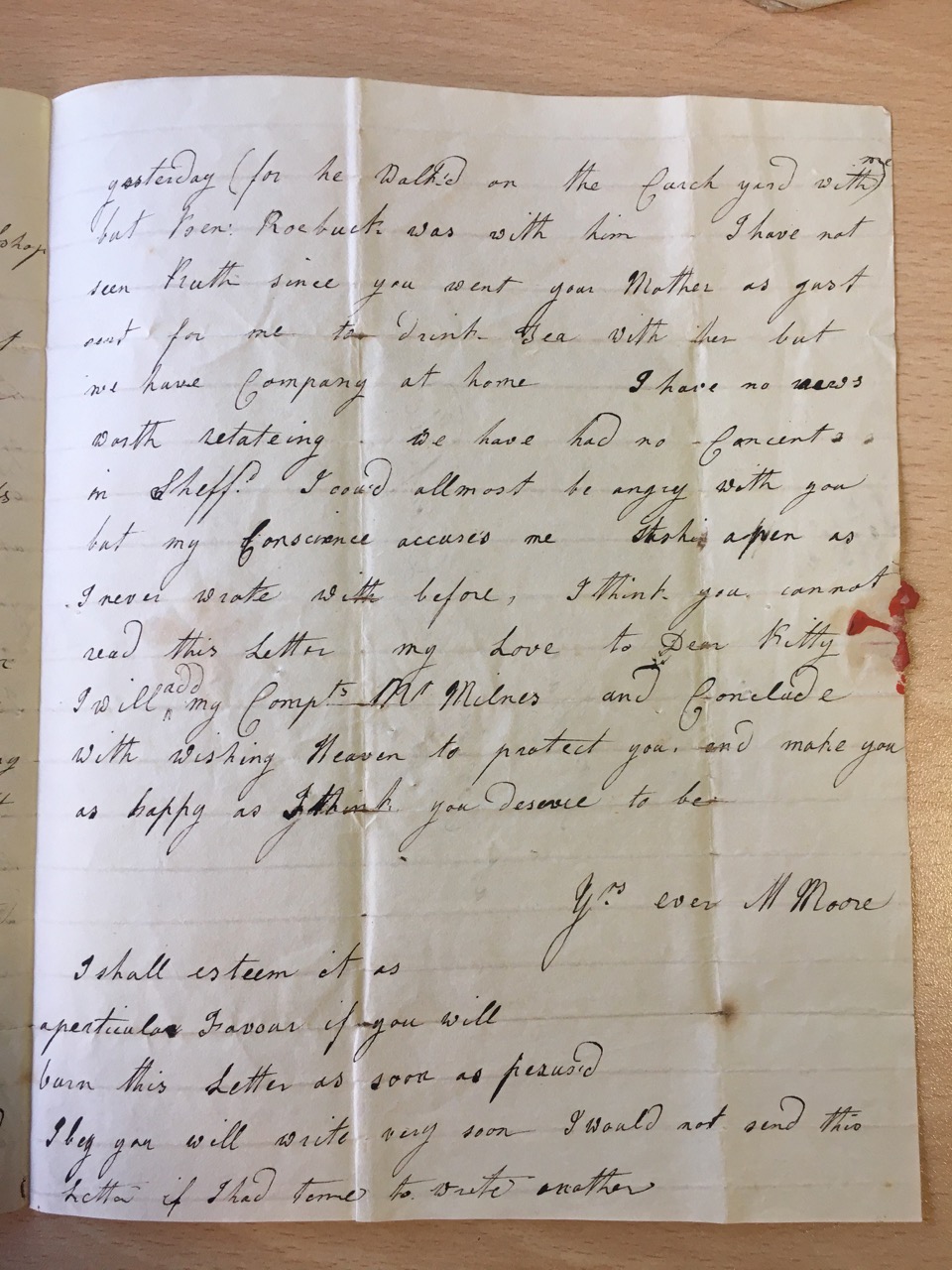 Image #3 of letter: M[ary] Moore to Ann Hare, 29 July 1779