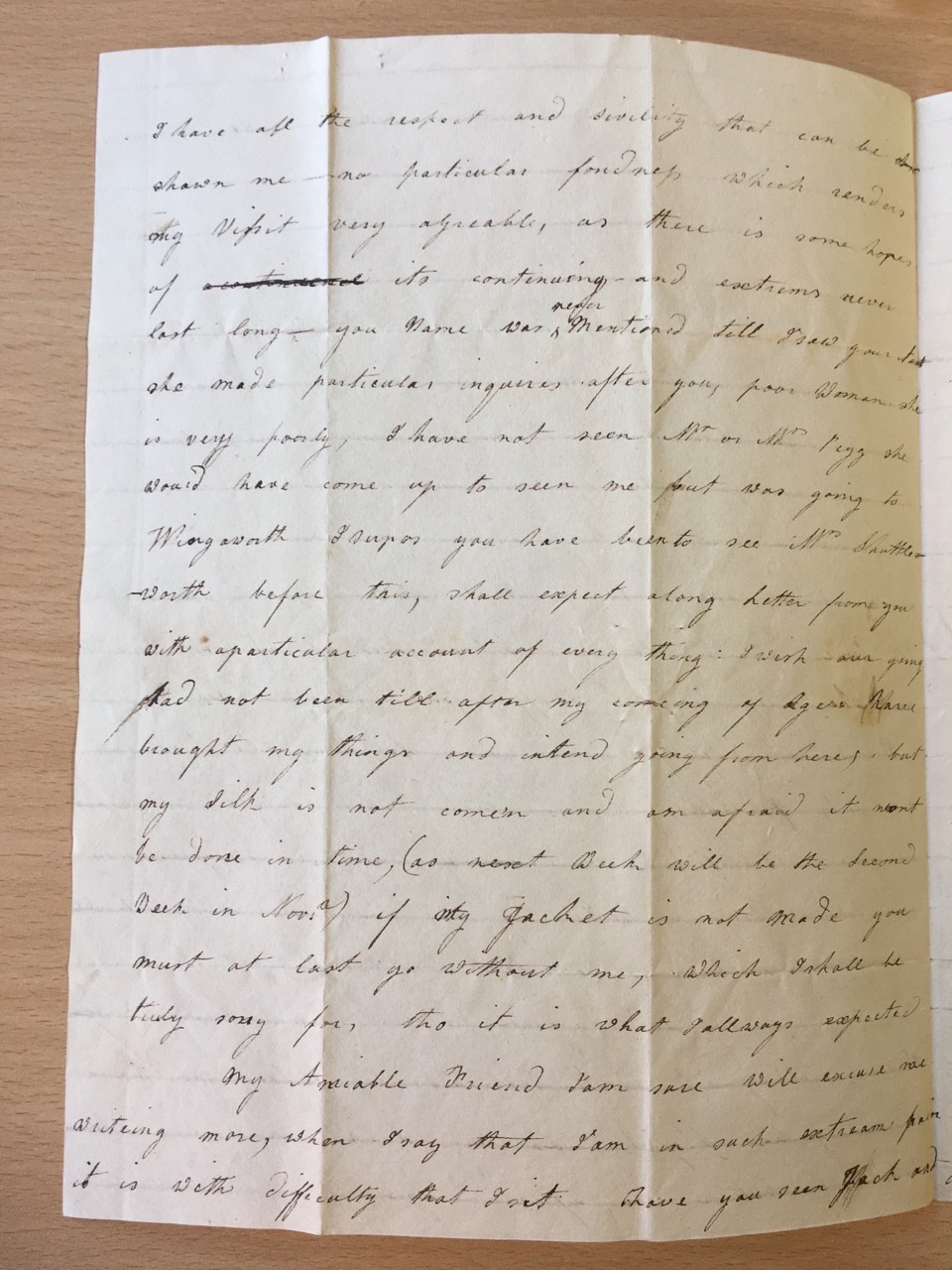 Image #2 of letter: M[ary] Moore to Ann Hare, 12 November 1780