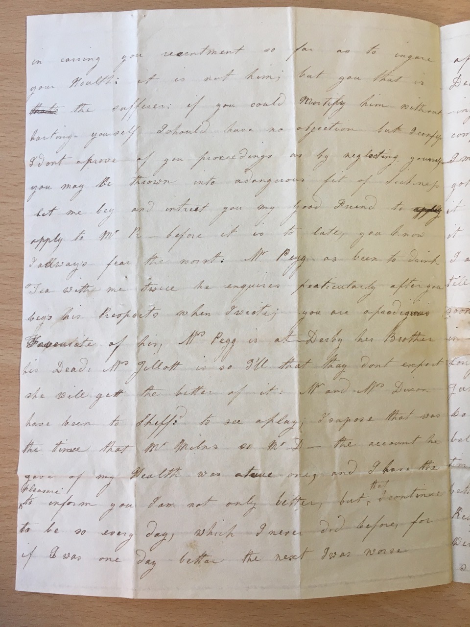 Image #2 of letter: M[ary] Moore to Ann Hare, c1780