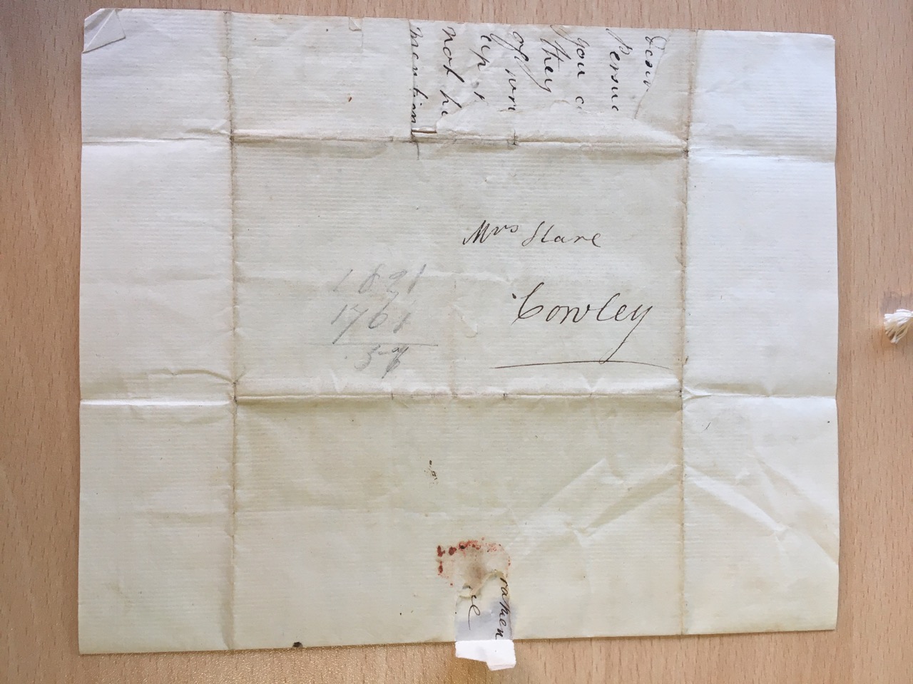 Image #4 of letter: M[ary?] Burton to Ann Hare, c1789-98