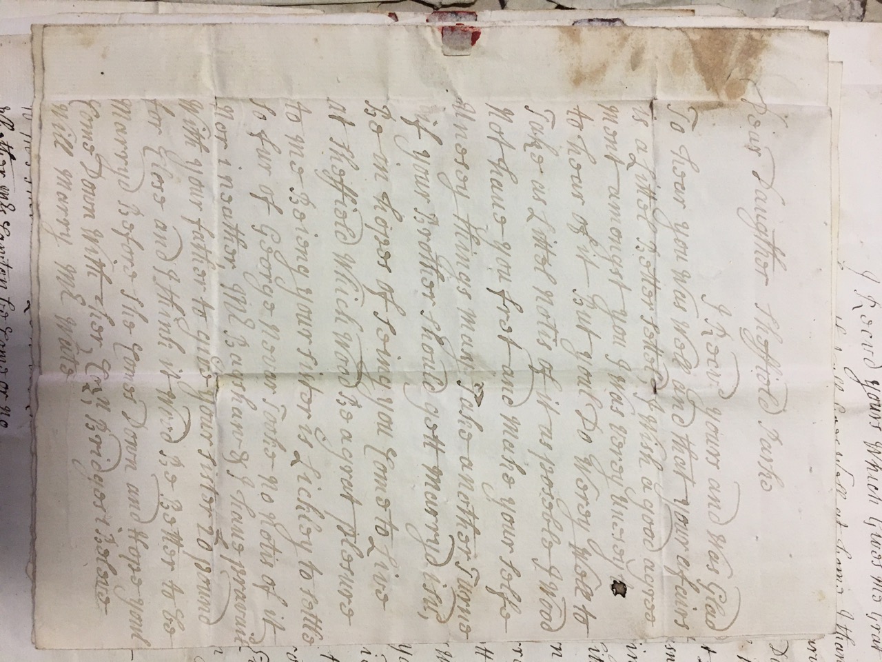 Image #1 of letter: Dorothy Wright to Catherine Elliott, undated