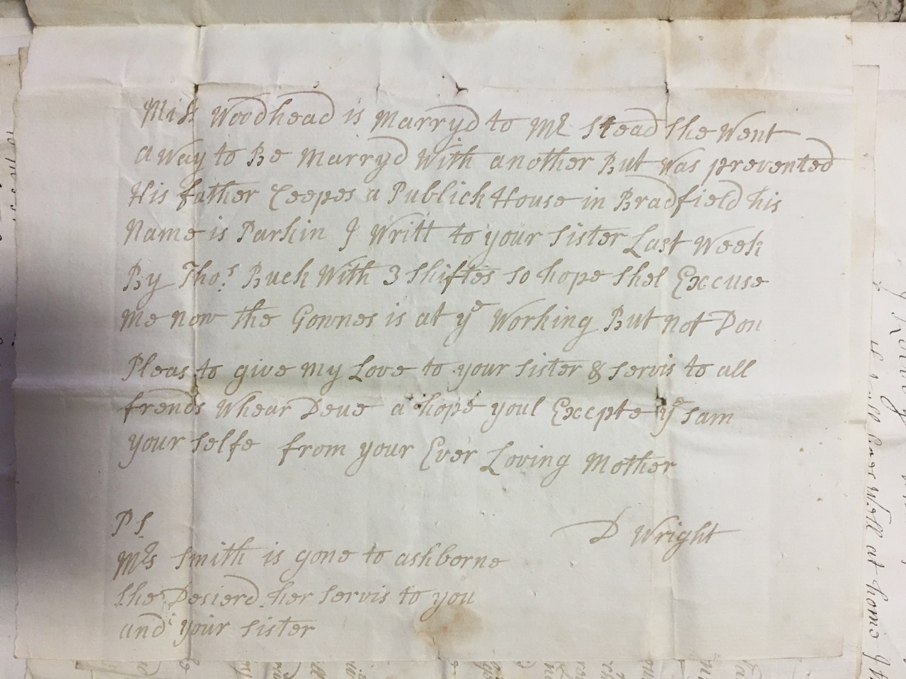 Image #2 of letter: Dorothy Wright to Catherine Elliott, undated