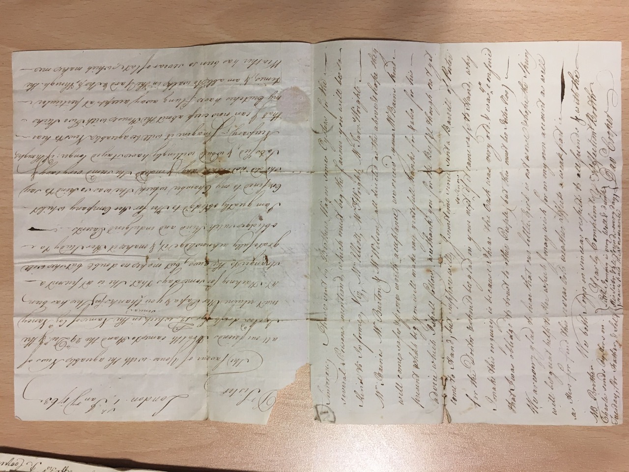 Image #1 of letter: David Cooper to Catherine Elliott, 1 January 1763