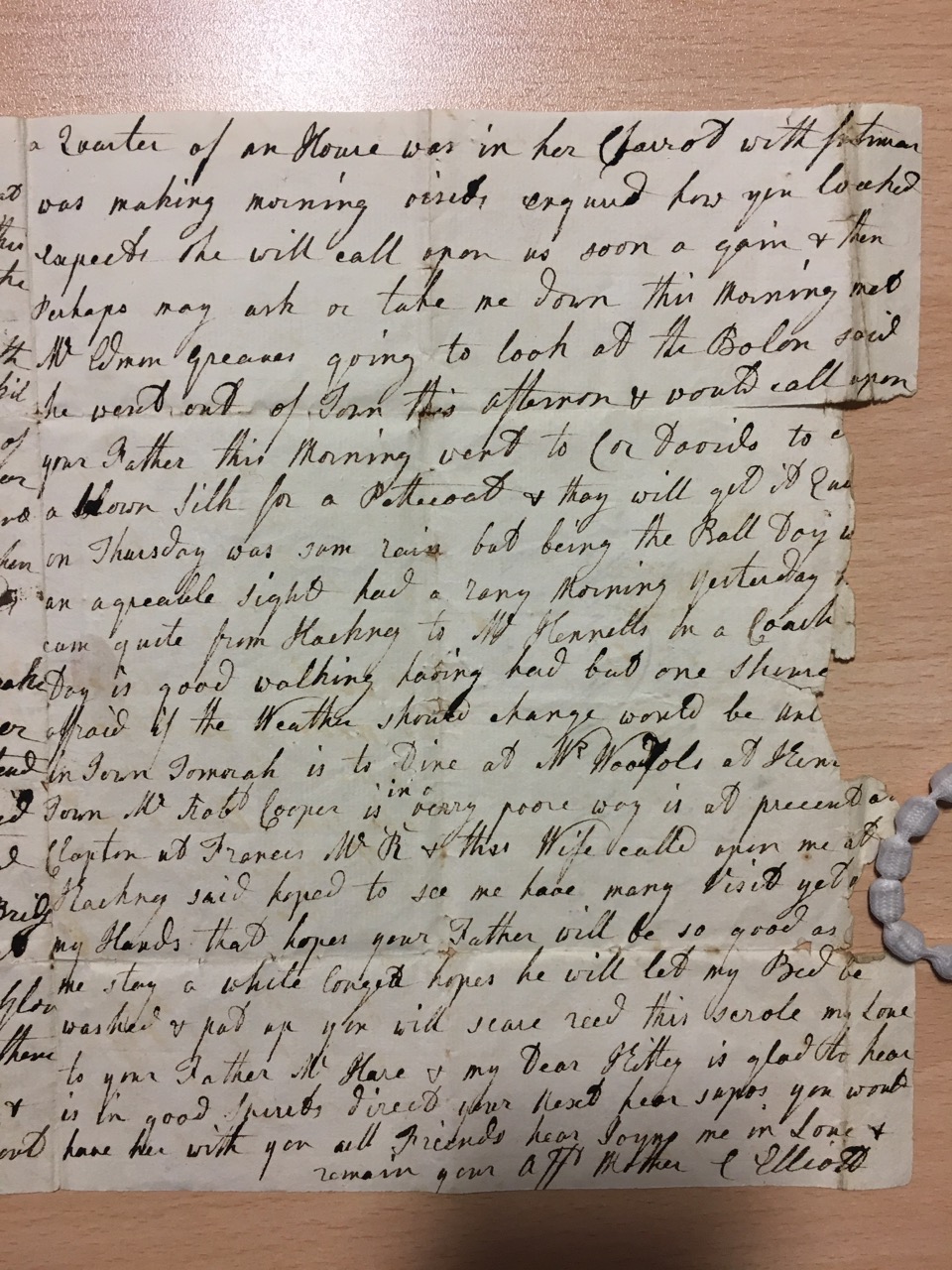 Image #3 of letter: Catherine Elliott to Ann Hare, 21 May 1785