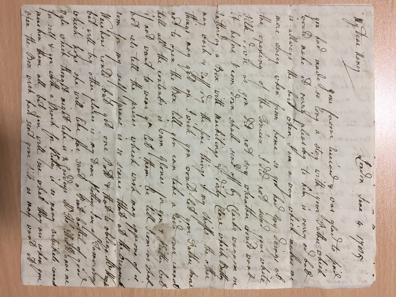 Image #1 of letter: Catherine Elliott to Ann Hare, 4 June 1785