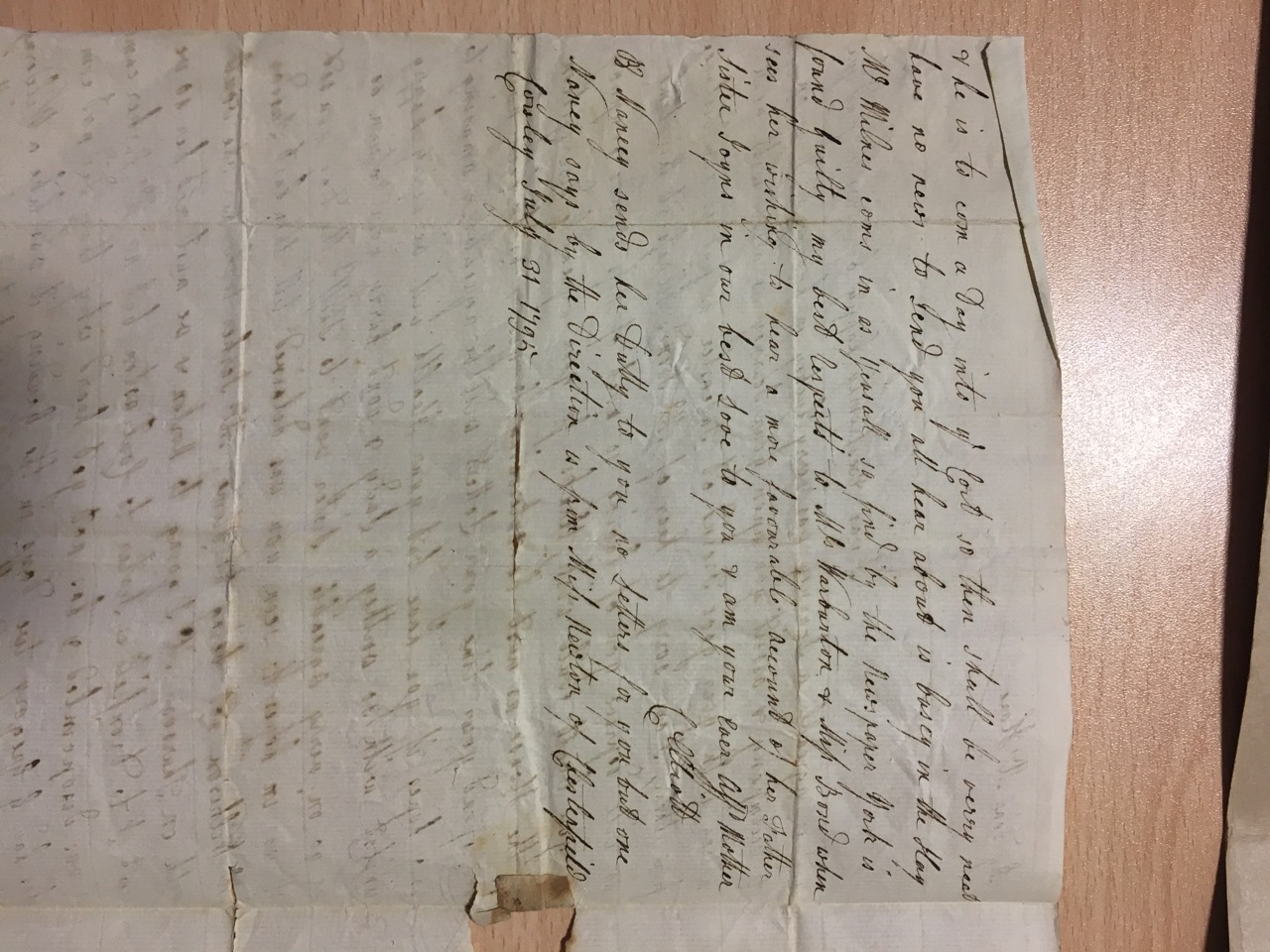 Image #2 of letter: Catherine Elliott to Ann Hare,  31 July 1795
