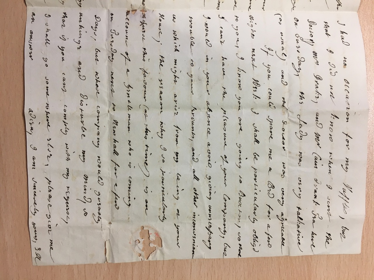 Image #3 of letter: Elizabeth Hare to Ann Hare, 12 September 1776