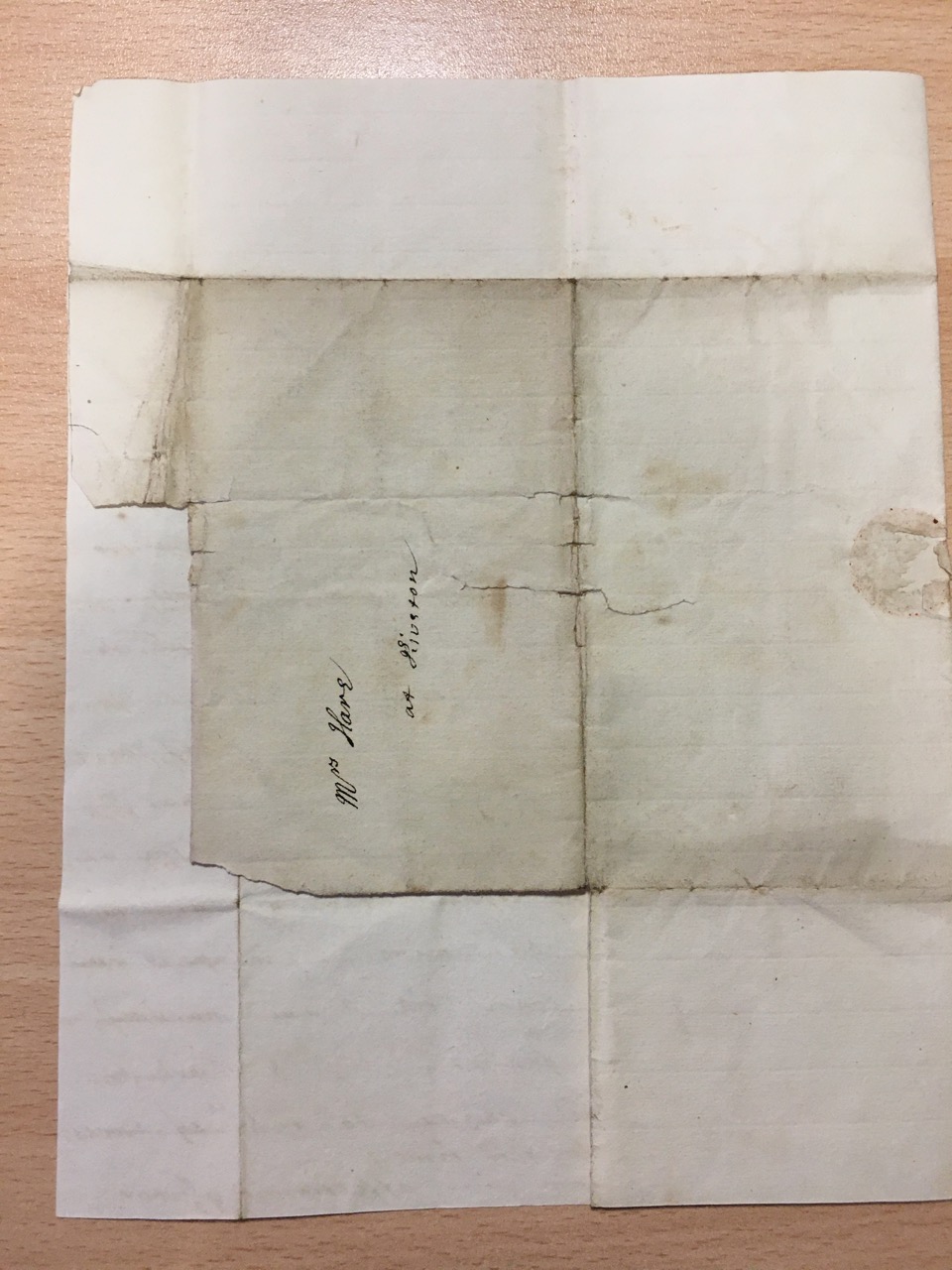 Image #3 of letter: Elizabeth Hare to Ann Hare,  4 April 177[?]