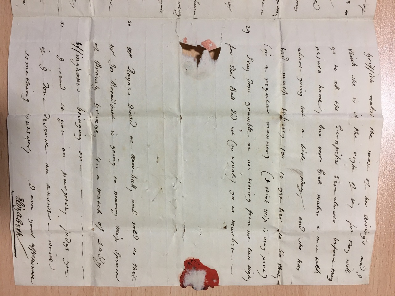 Image #3 of letter: Elizabeth Hare to Ann Hare, undated