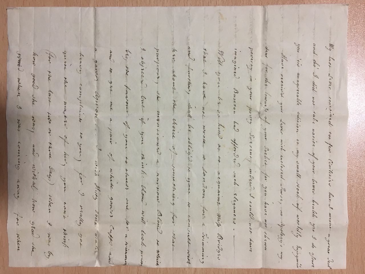 Image #1 of letter: Elizabeth Hare to Ann Hare, 11 October