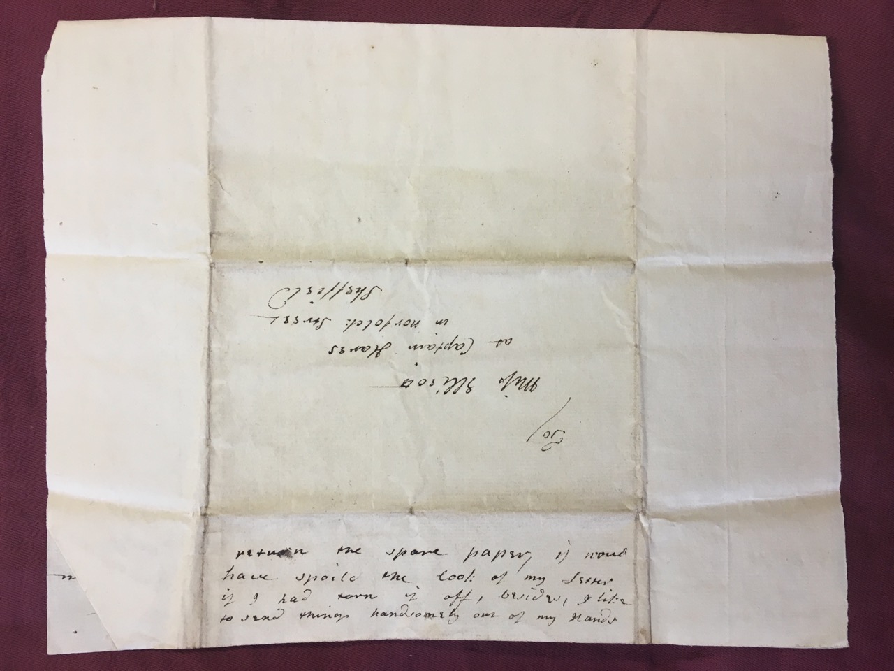 Image #2 of letter: Elizabeth Hare to Ann Hare, undated
