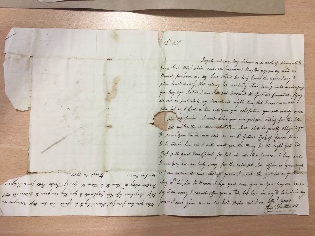 Image #2 of letter: Christiana Shuttleworth to Ann Hare, 31 March 1781