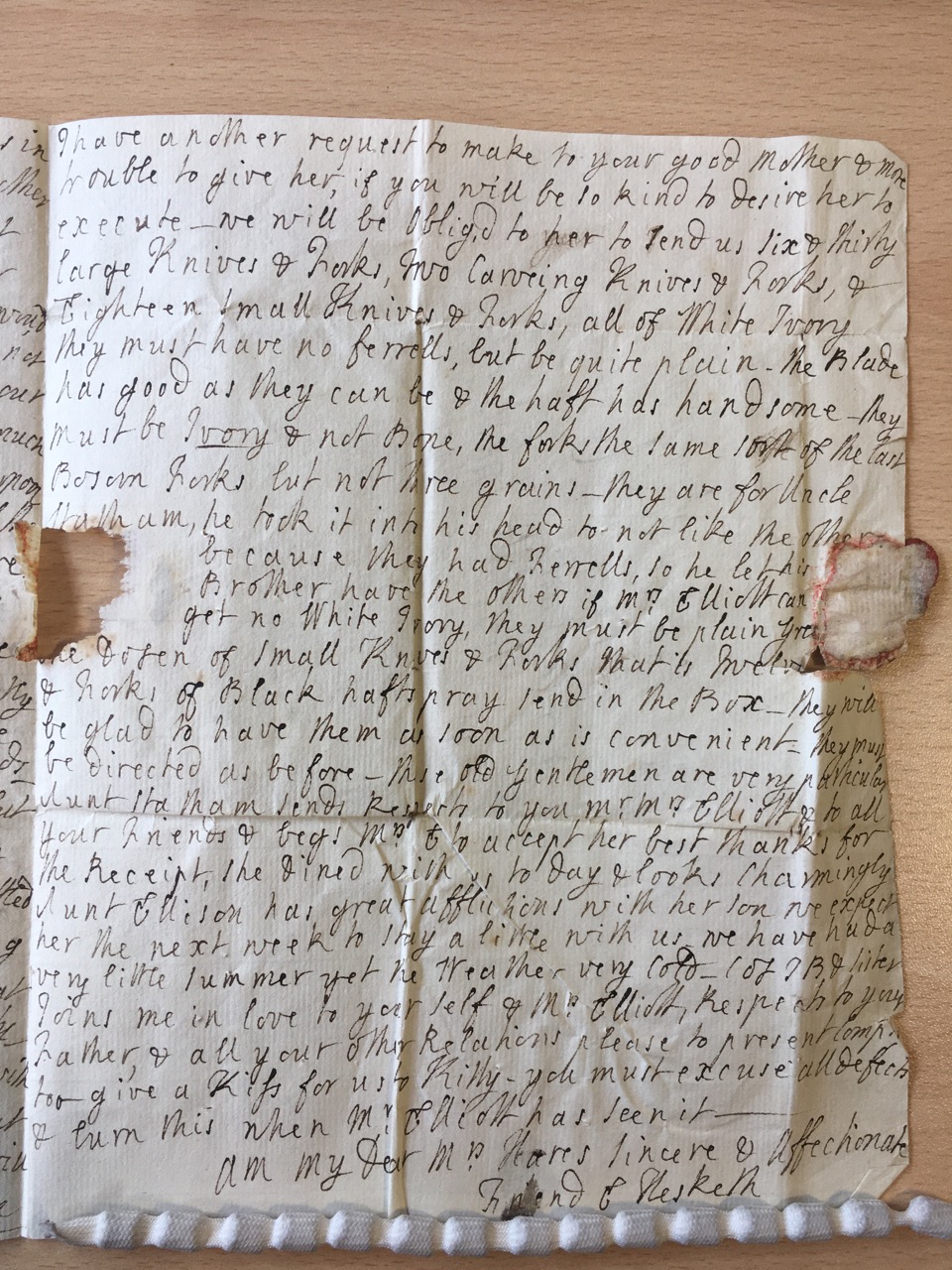 Image #3 of letter: Ellin Hesketh to Ann Hare, 15 June 1780