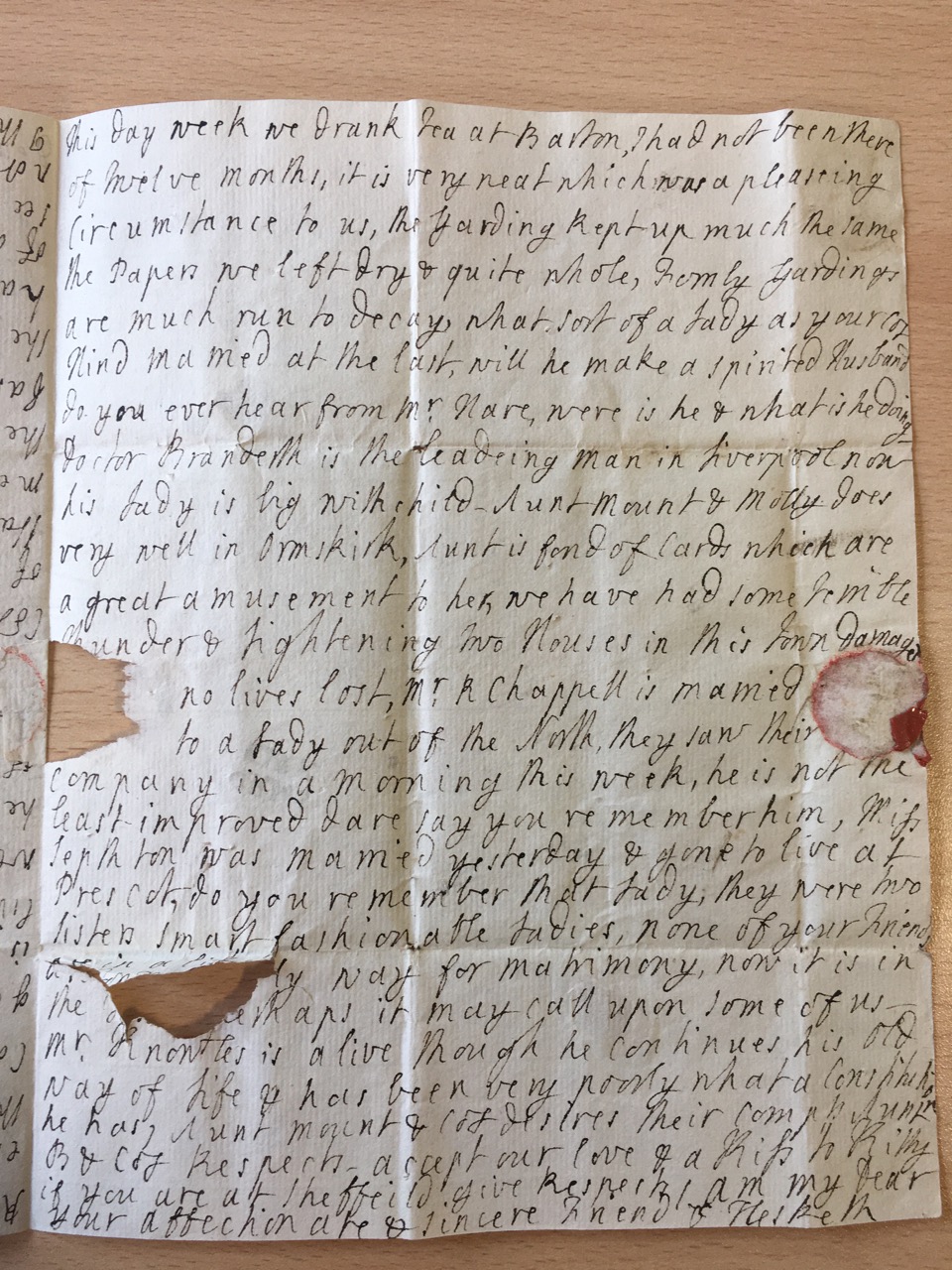 Image #2 of letter: Ellin Hesketh to Ann Hare, 28 June 1781