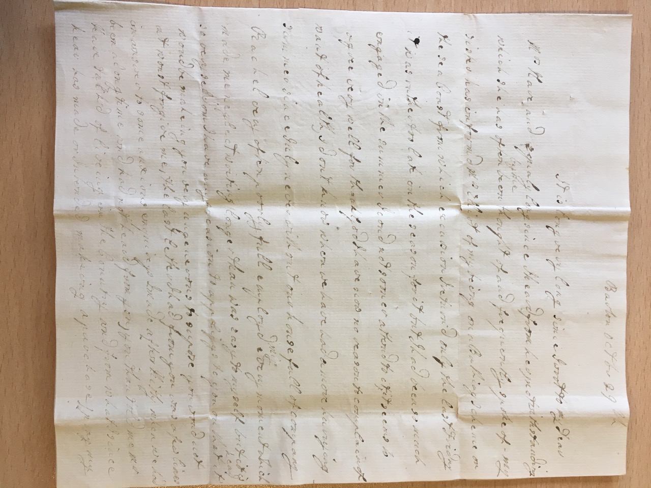 Image #1 of letter: Mary Ann Hesketh to Ann Hare, 29 October
