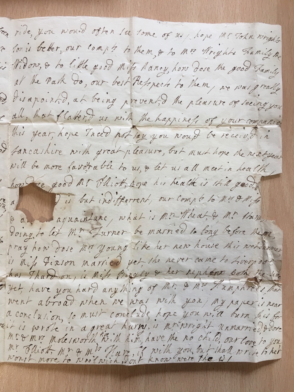 Image #3 of letter: Ellin Hesketh to Catherine Elliott, 21 July 1768