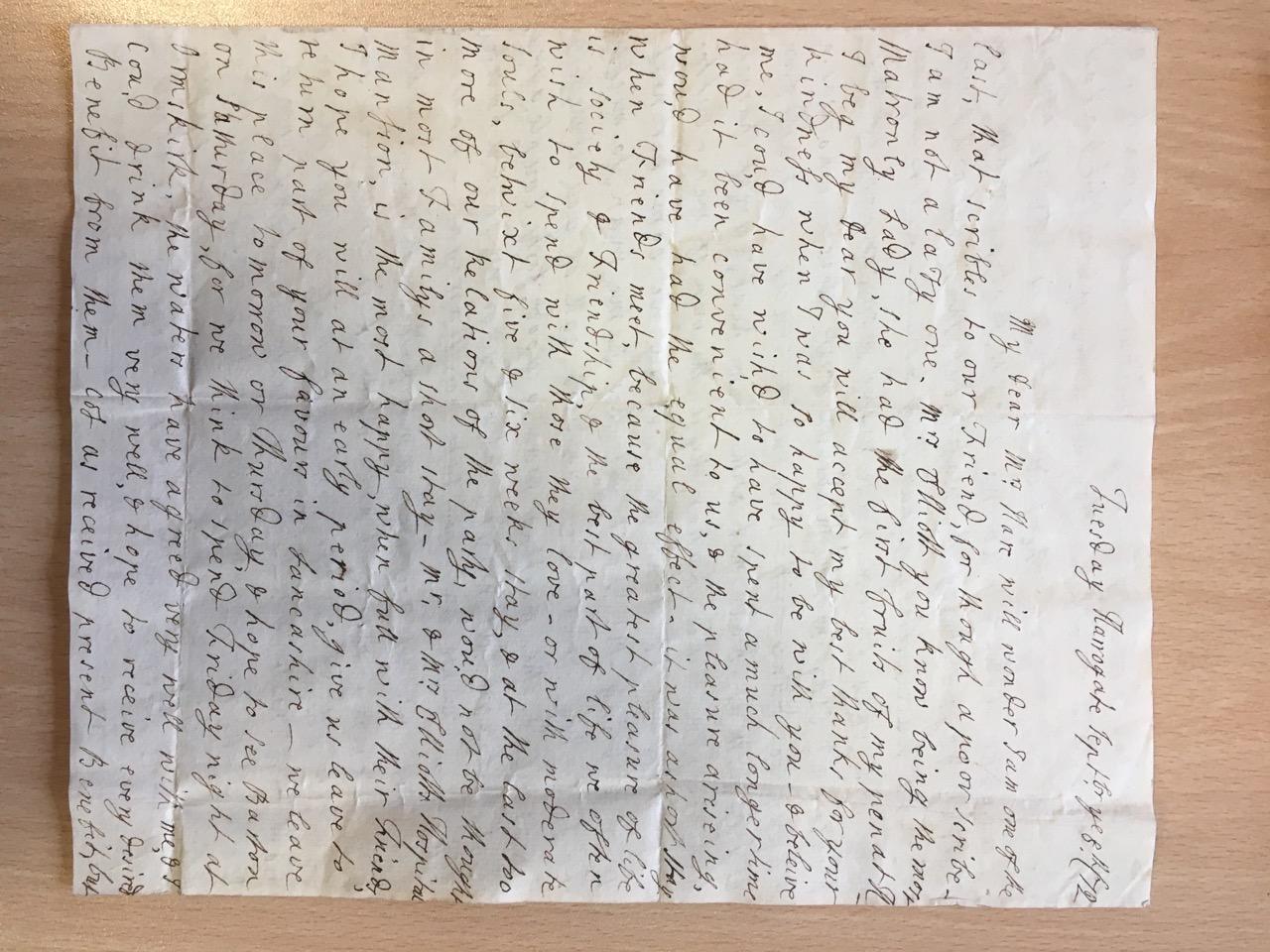 Image #1 of letter: Ellin Hesketh to Ann Hare, 8 September 1772