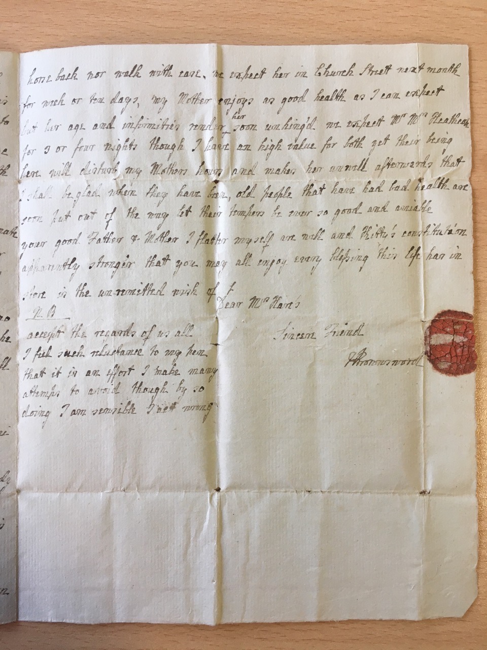 Image #3 of letter: J[enny] Brownsword to Ann Hare 5 January 1783