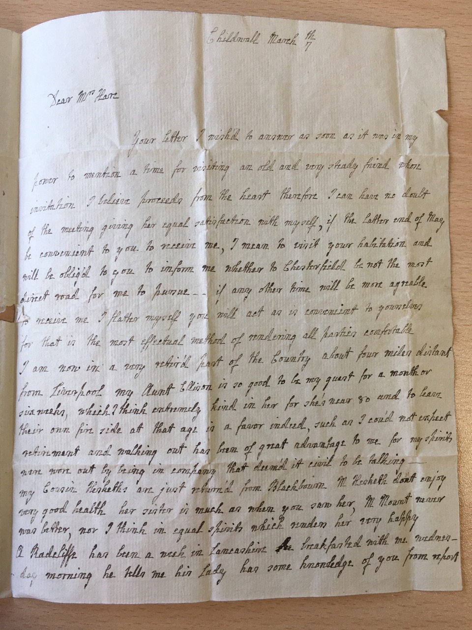 Image #3 of letter: J[enny] Brownsword to Ann Hare 7 March [c1785]