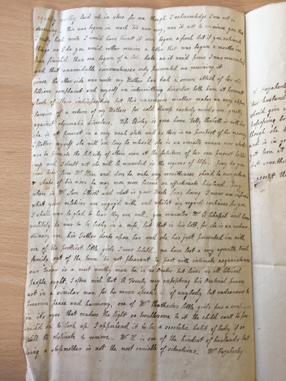 Image #2 of letter: J[enny] Brownsword to Ann Hare 18 March [c1783]