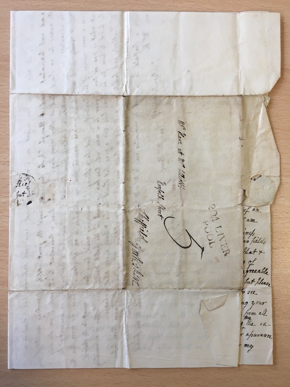 Image #1 of letter: J[enny] Brownsword to Ann Hare [c1785]