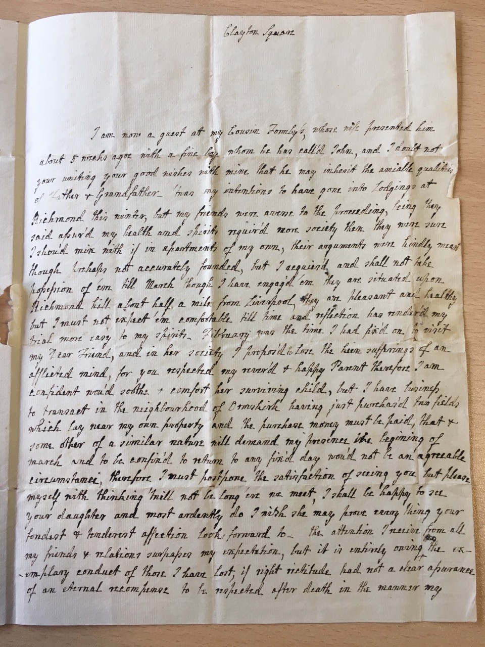 Image #3 of letter: J[enny] Brownsword to Ann Hare [c1785]