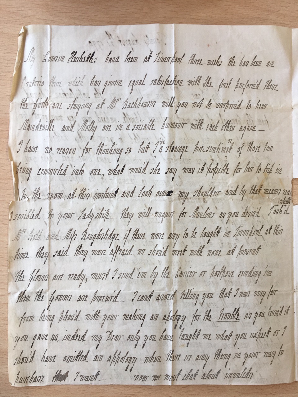 Image #2 of letter: J[enny] Brownsword to Ann Hare, 21 August 1770