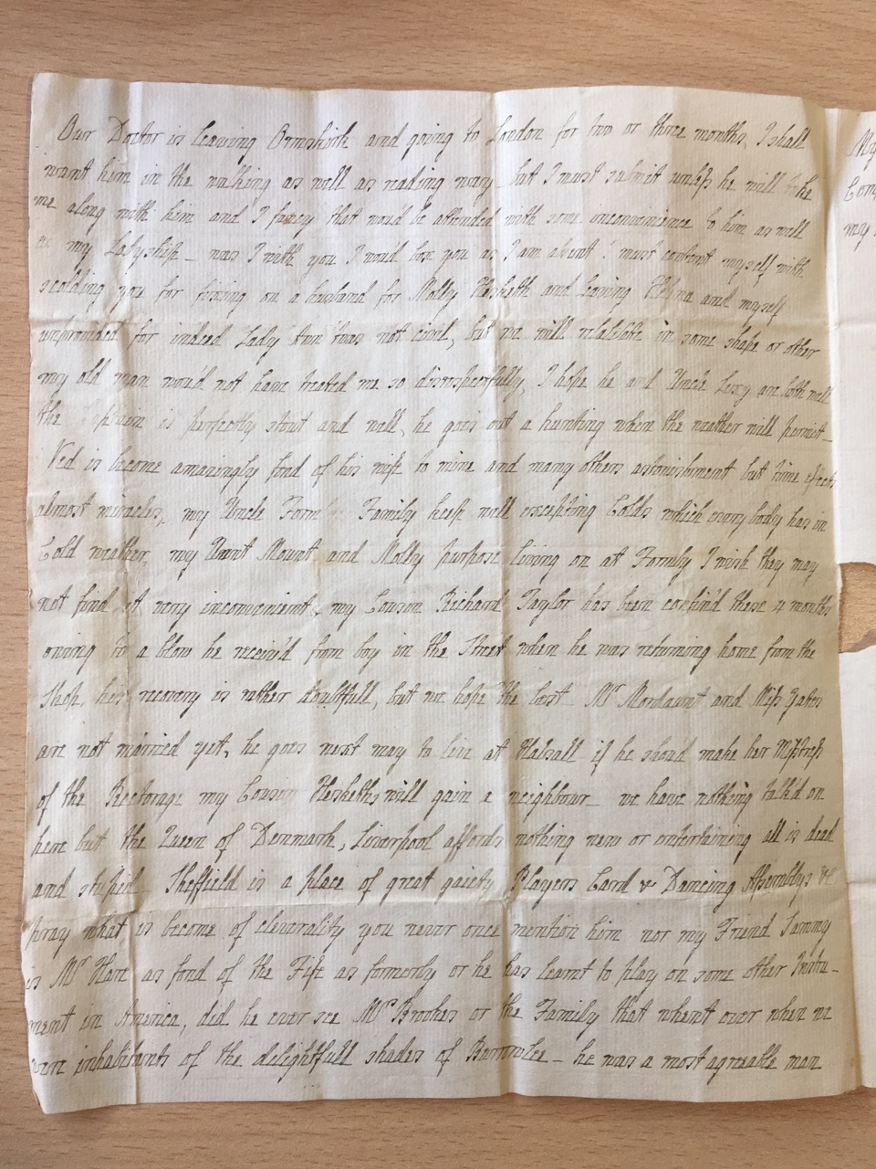 Image #2 of letter: J[enny] Brownsword to Ann Hare, 10 February 1772