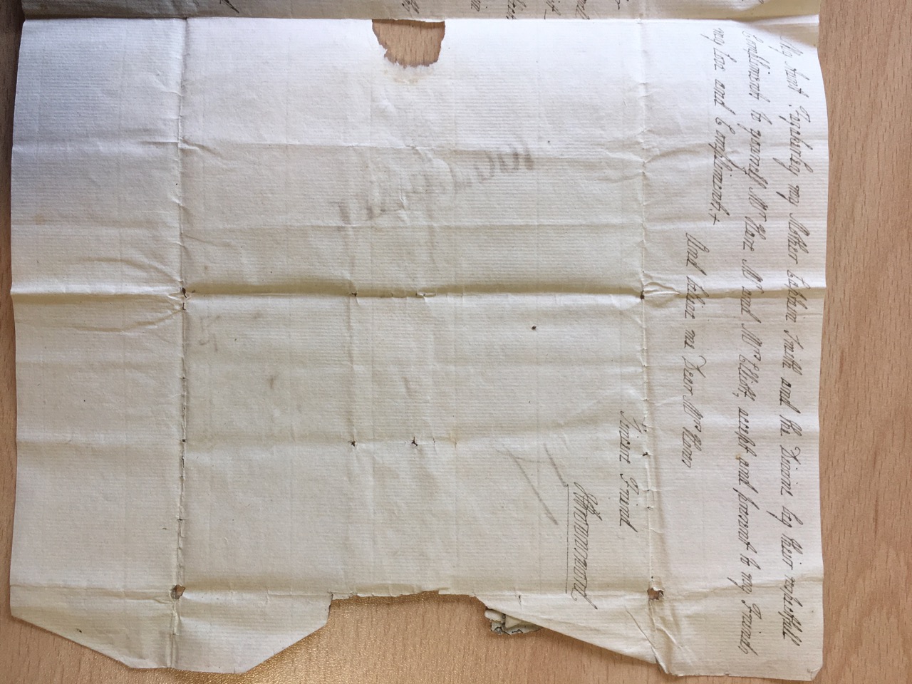 Image #3 of letter: J[enny] Brownsword to Ann Hare, 10 February 1772