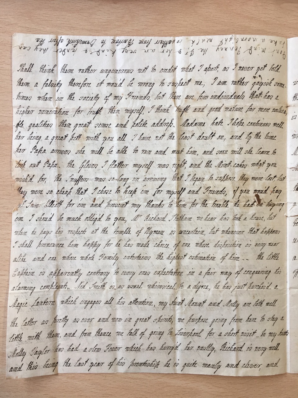 Image #2 of letter: J[enny] Brownsword to Ann Hare, 12 March 1773