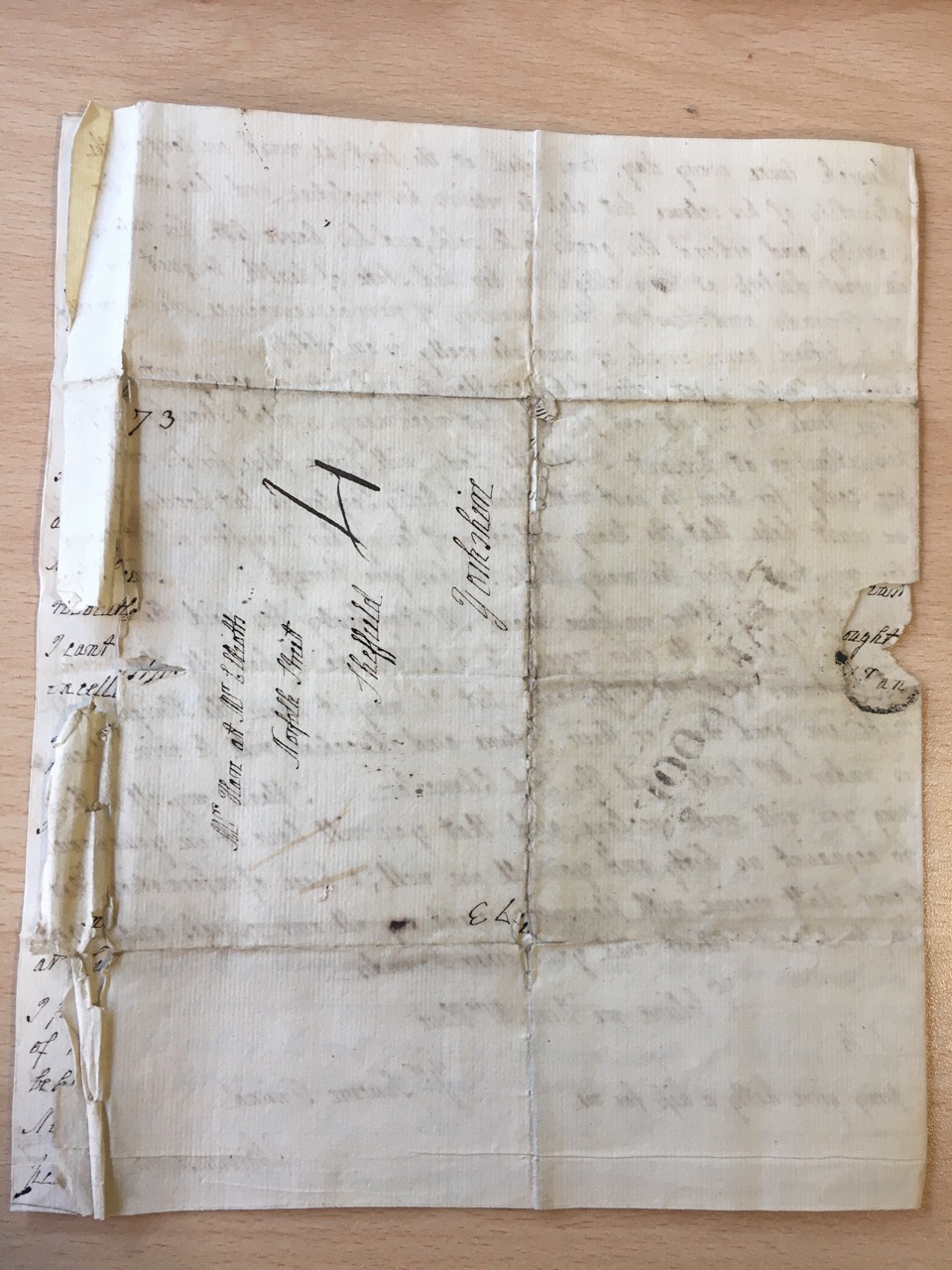 Image #4 of letter: J[enny[ Brownsword to Ann Hare, 7 June 1773