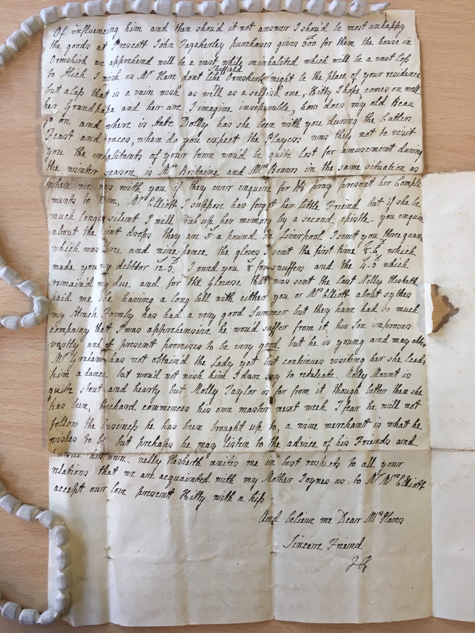 Image #2 of letter: J[enny] Brownsword to Ann Hare, 24 September 1773