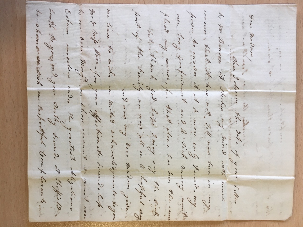 Image #1 of letter: Isabella Benson to Ann Hare, 15 April 1785