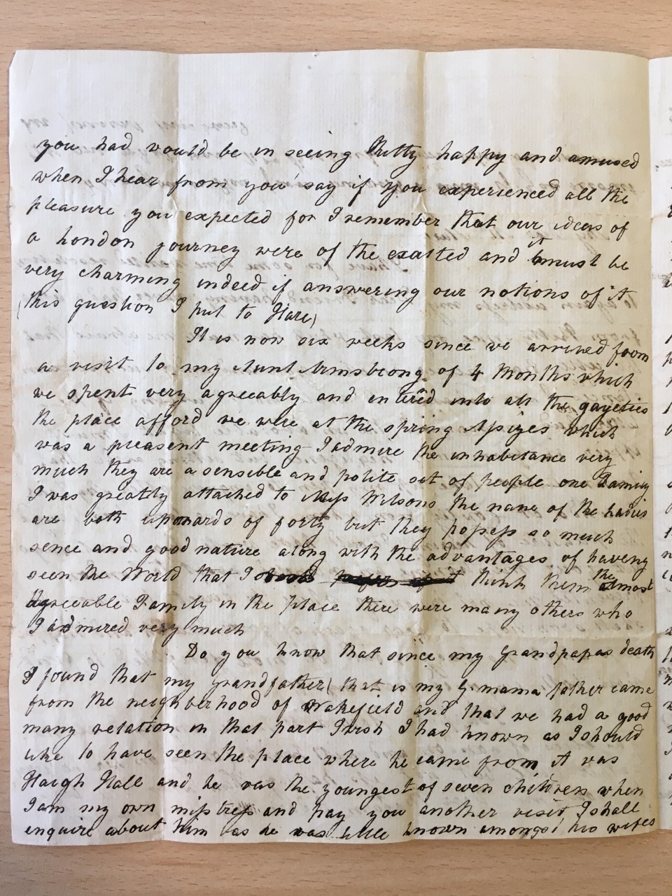 Image #2 of letter: Margaret Benson to Ann Hare, {?5} August 1790