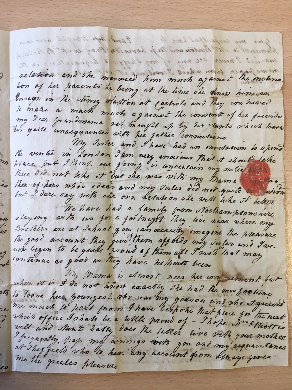 Image #3 of letter: Margaret Benson to Ann Hare, {?5} August 1790