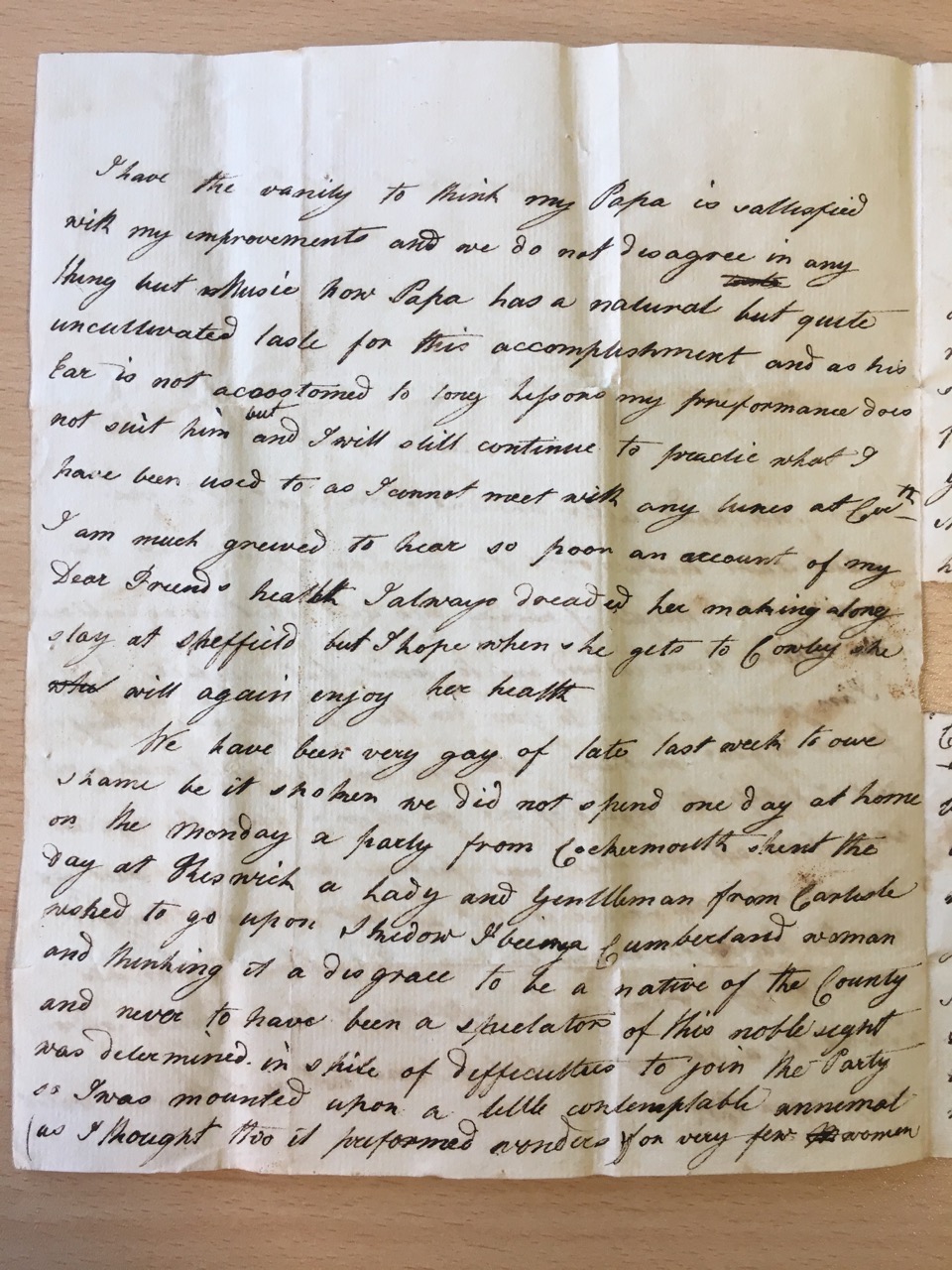 Image #2 of letter: Margaret Benson to Ann Hare, 19 October [1790?]