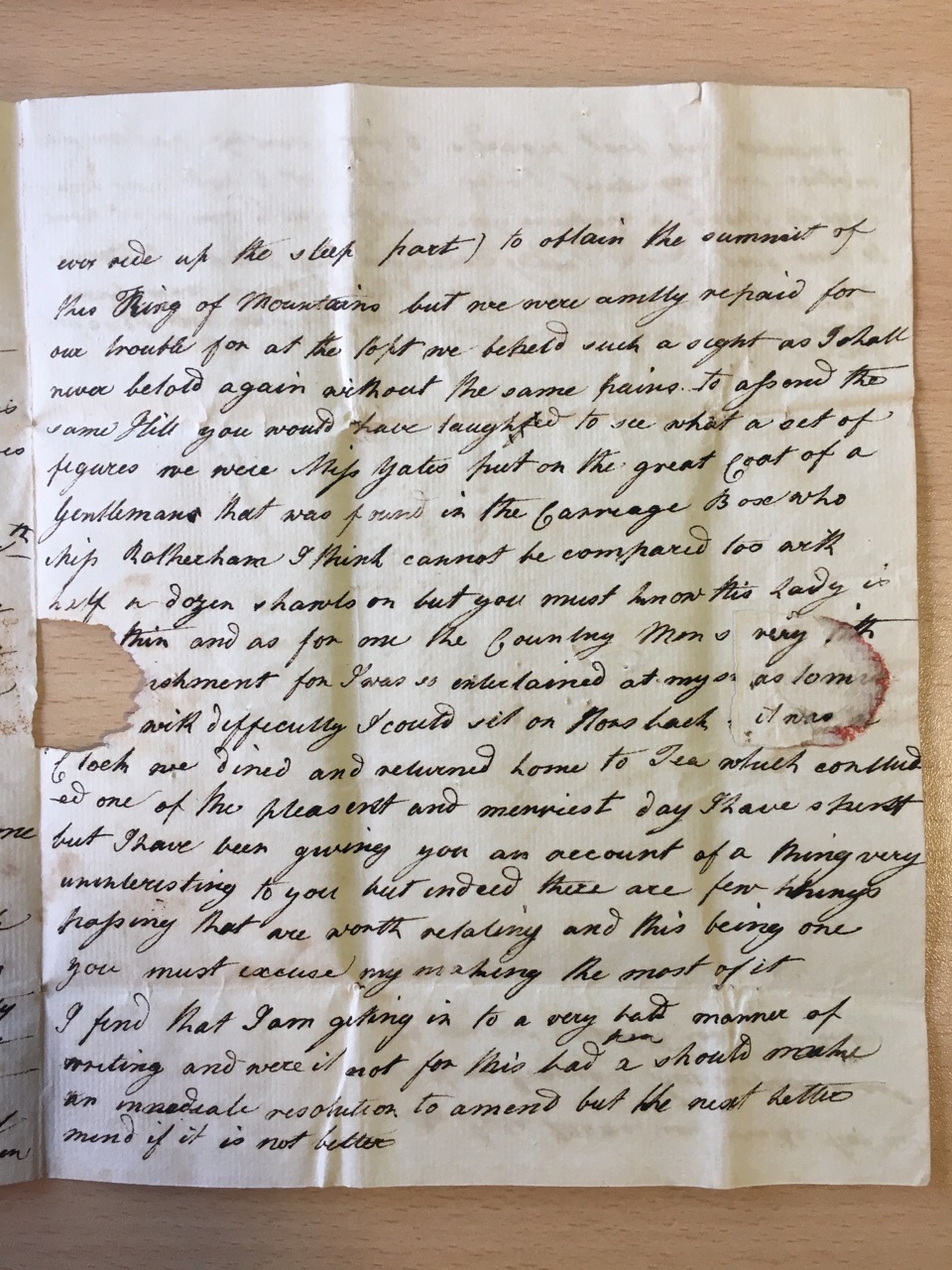 Image #3 of letter: Margaret Benson to Ann Hare, 19 October [1790?]