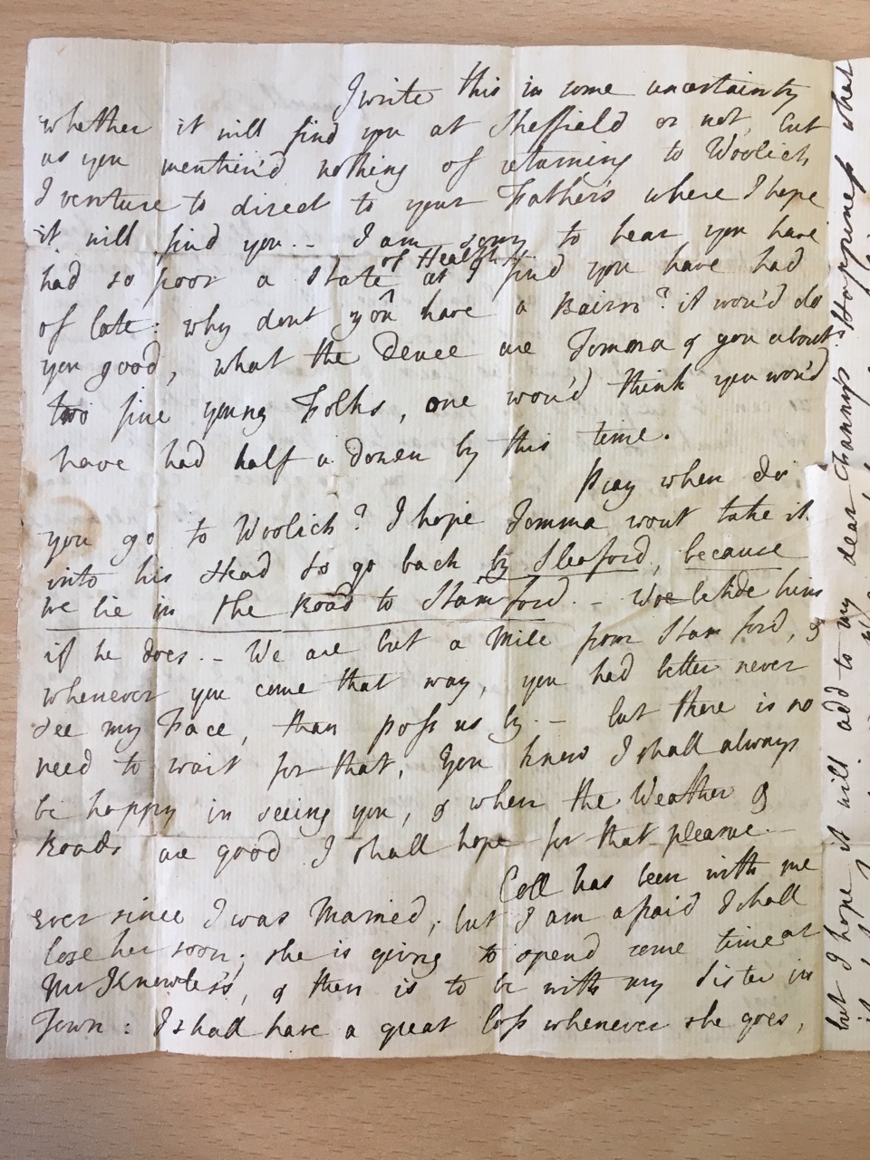 Image #2 of letter: S[ally] Digby and I Collier to Ann Hare, 27 December 1768