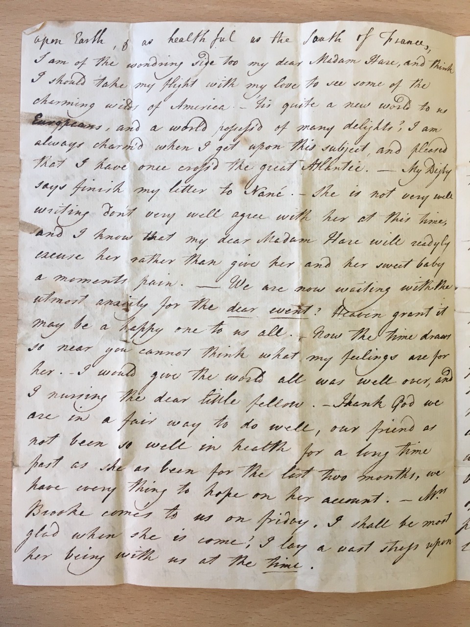 Image #2 of letter: I Collier to Ann Hare, 24 December [?1769]