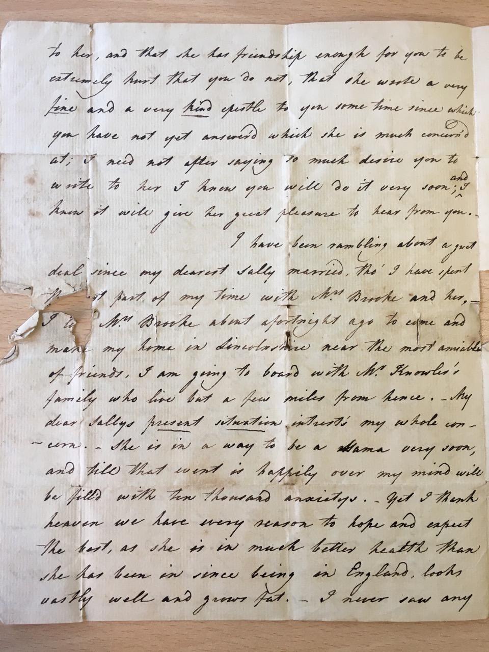Image #2 of letter: I Collier to Ann Hare, 18 November 1769