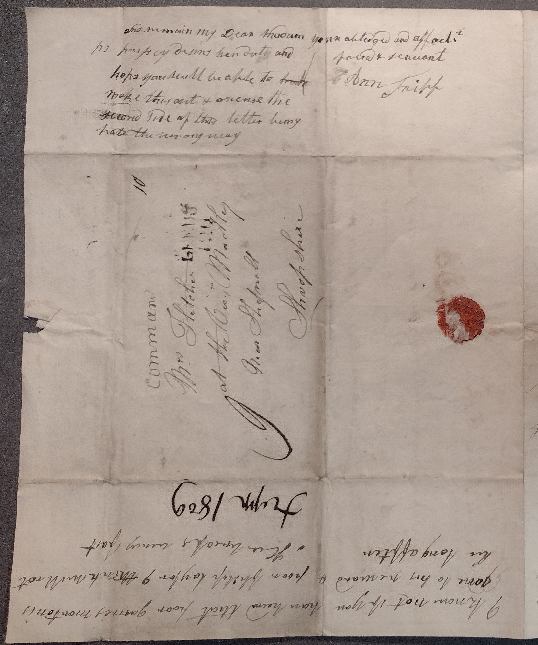 Image #4 of letter: Ann Tripp to Mrs Fletcher, 11 December 1808