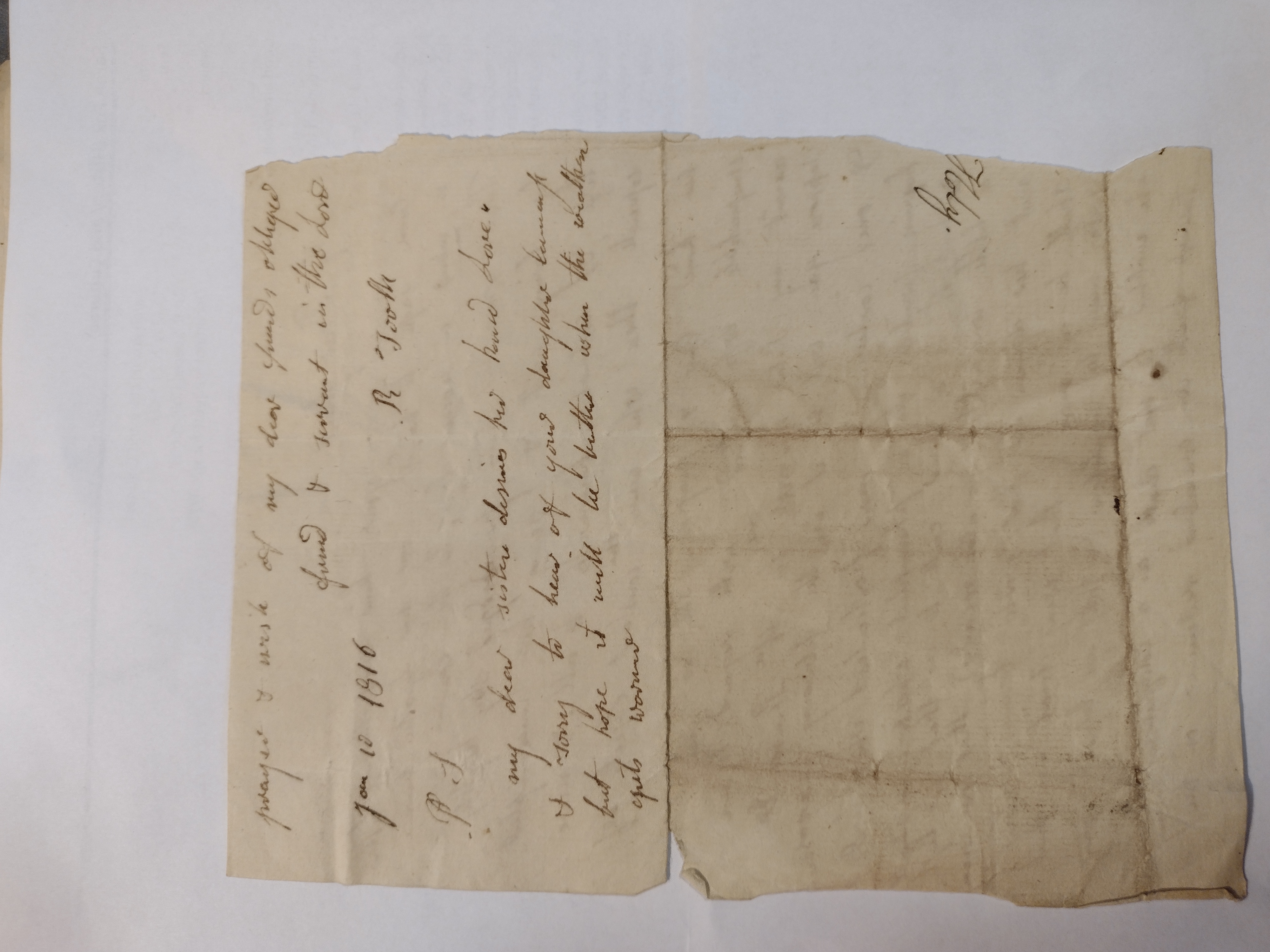 Image #2 of letter: Rosamund Tooth to unknown, 10 January 1816