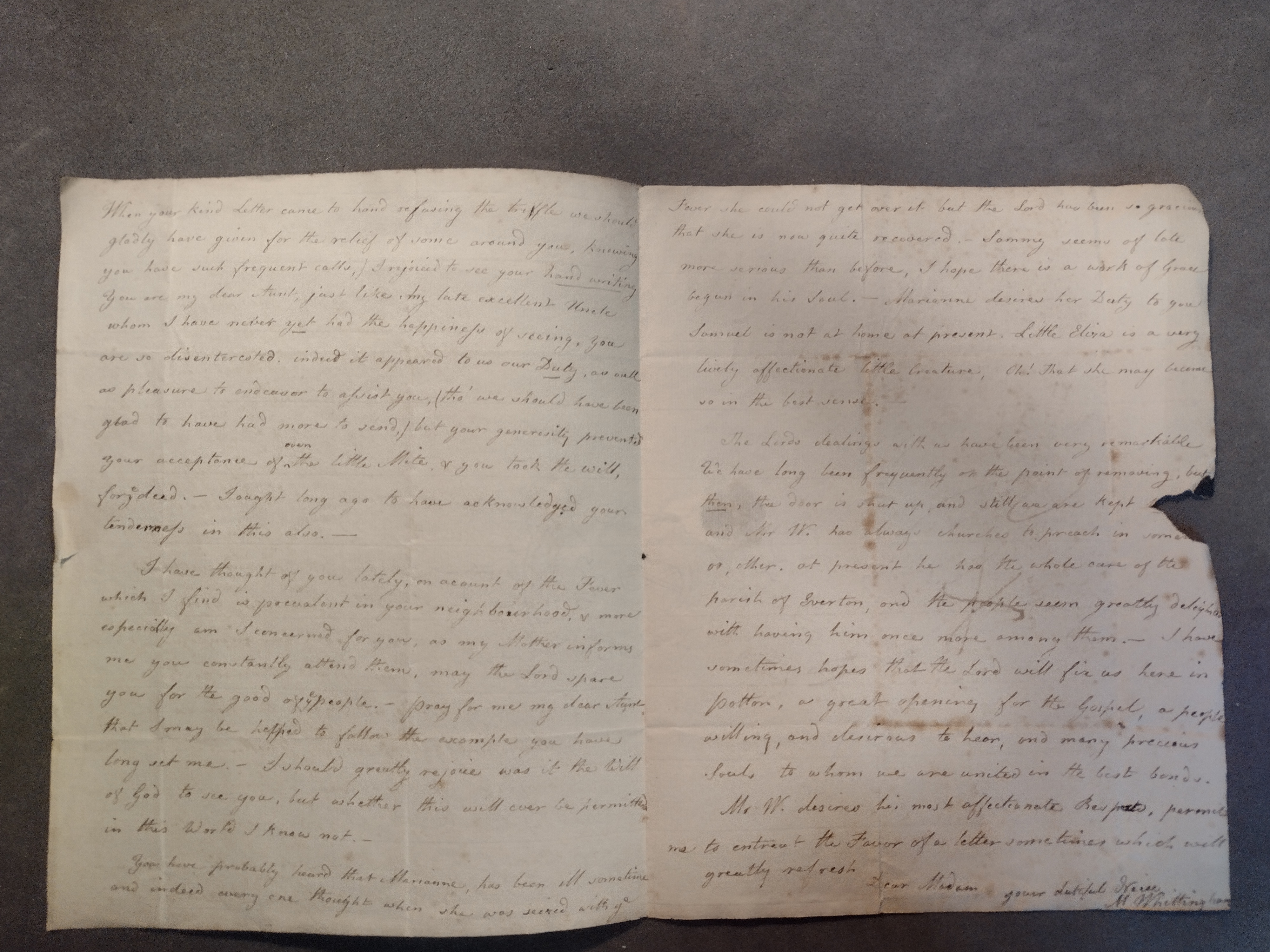Image #2 of letter: Mary Whittingham to Mary Fletcher, 27 February 1794