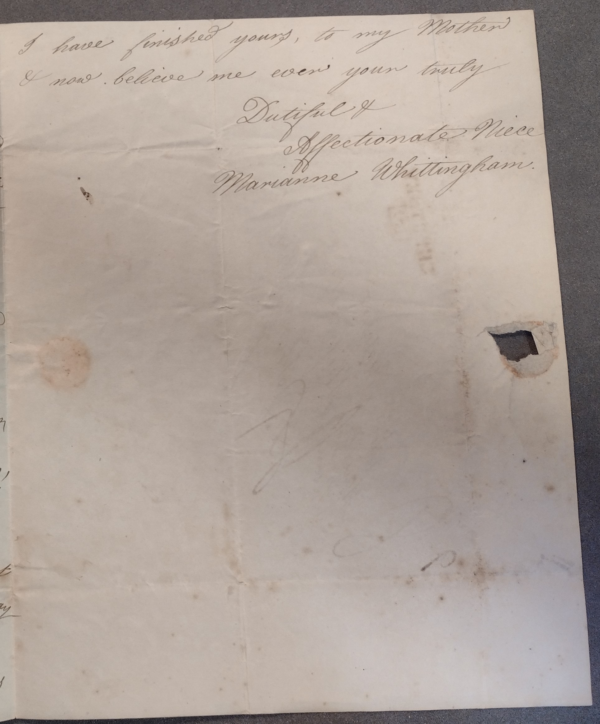 Image #3 of letter: Marianne Whittingham to Mary Fletcher, 5 December 1804