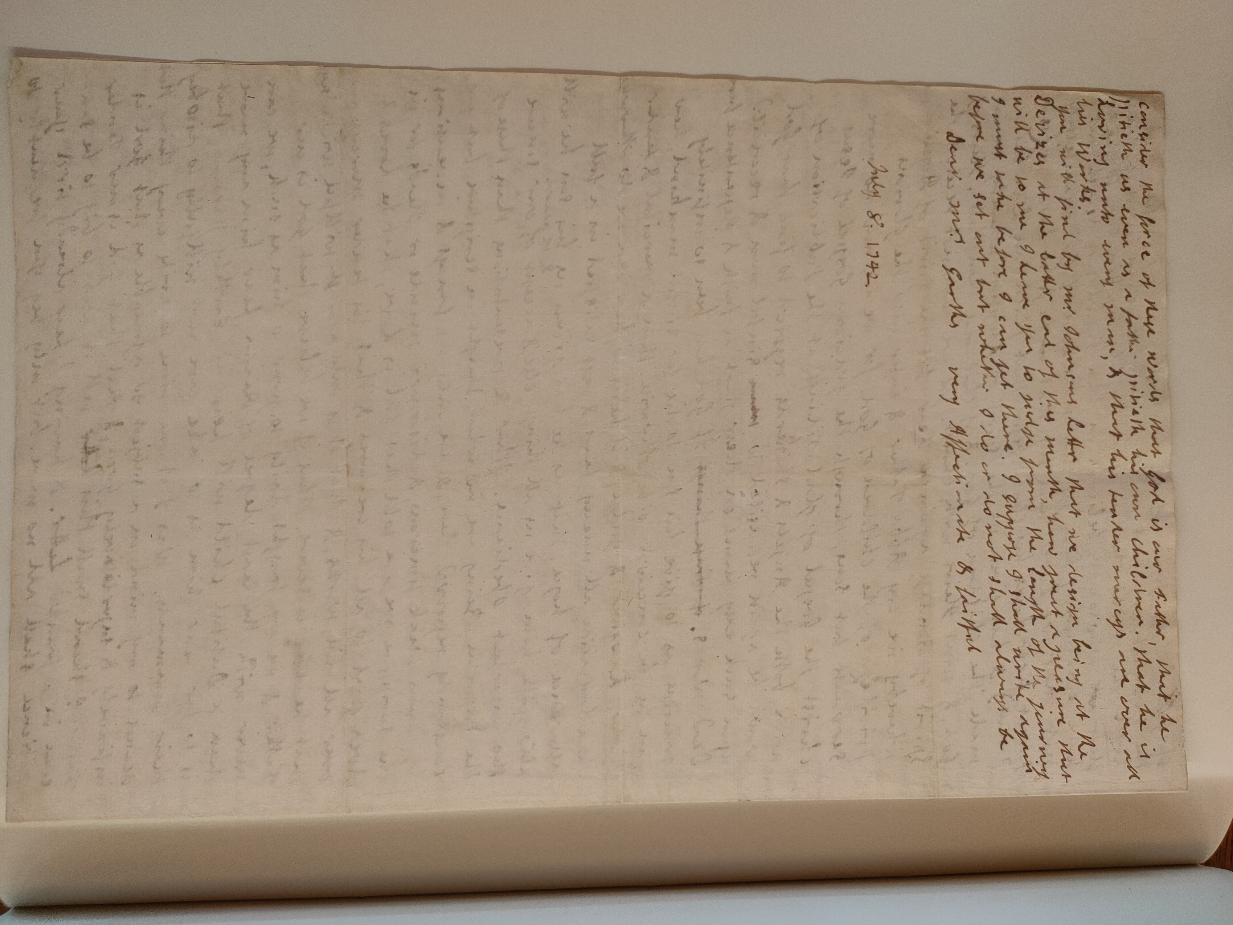 Image #4 of letter: Jane Johnson to Mrs Garth, 8 July 1742