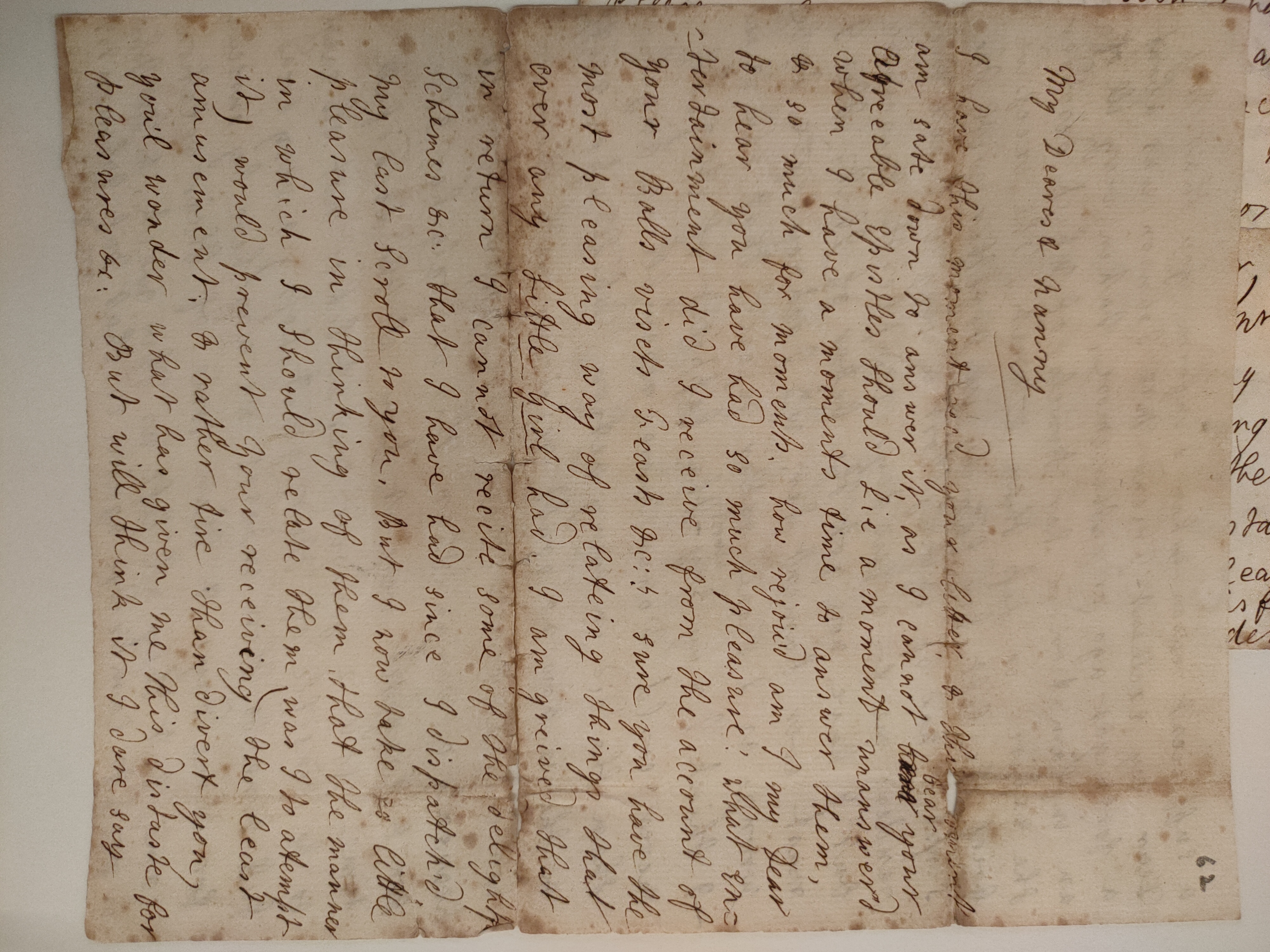 Image #1 of letter: Henrietta Ingram to ?Nanny [Her sister], 24 February 1759