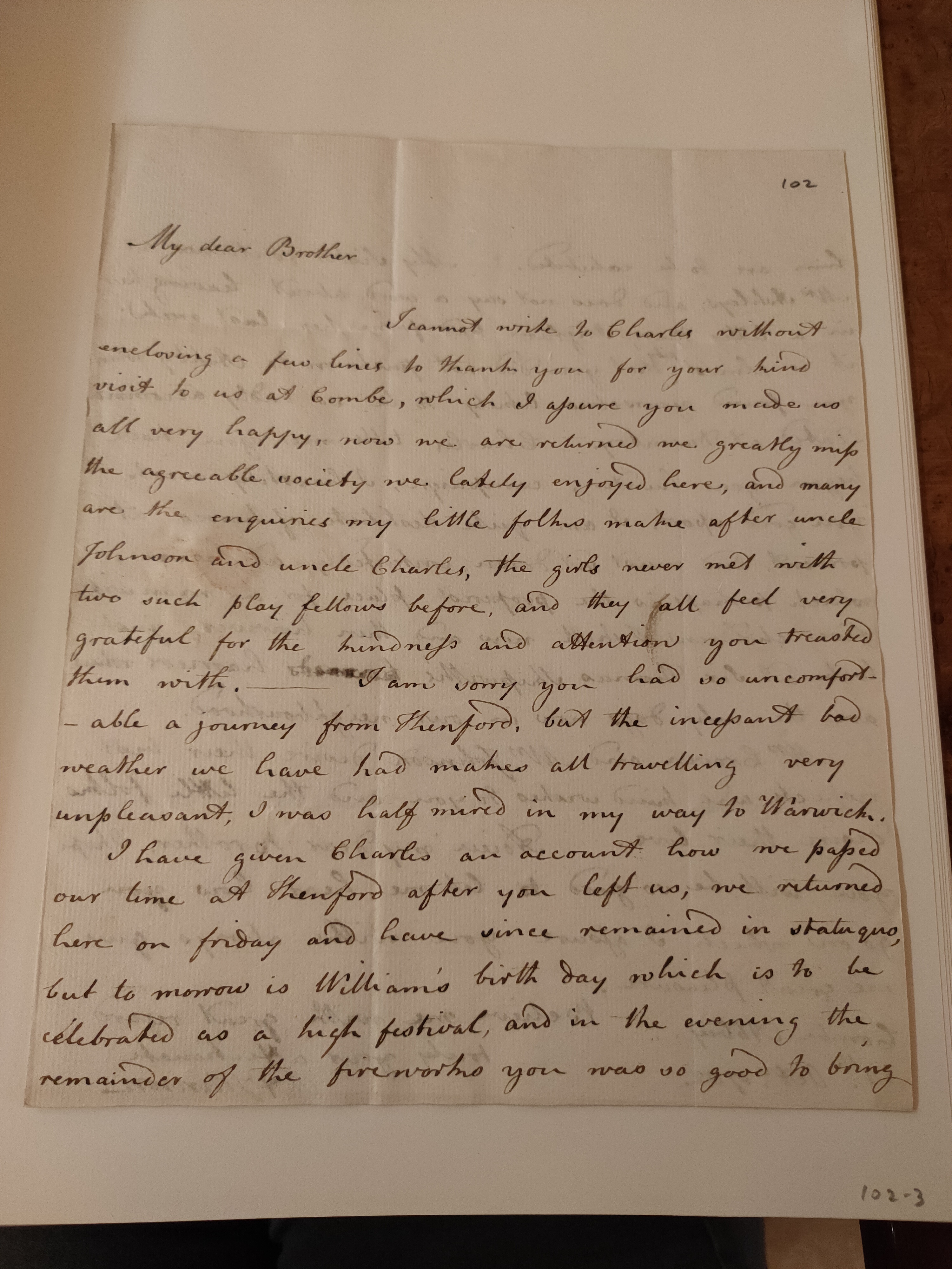 Image #1 of letter: Robert Augustus Johnson to George William Johnson, 14 October 1782