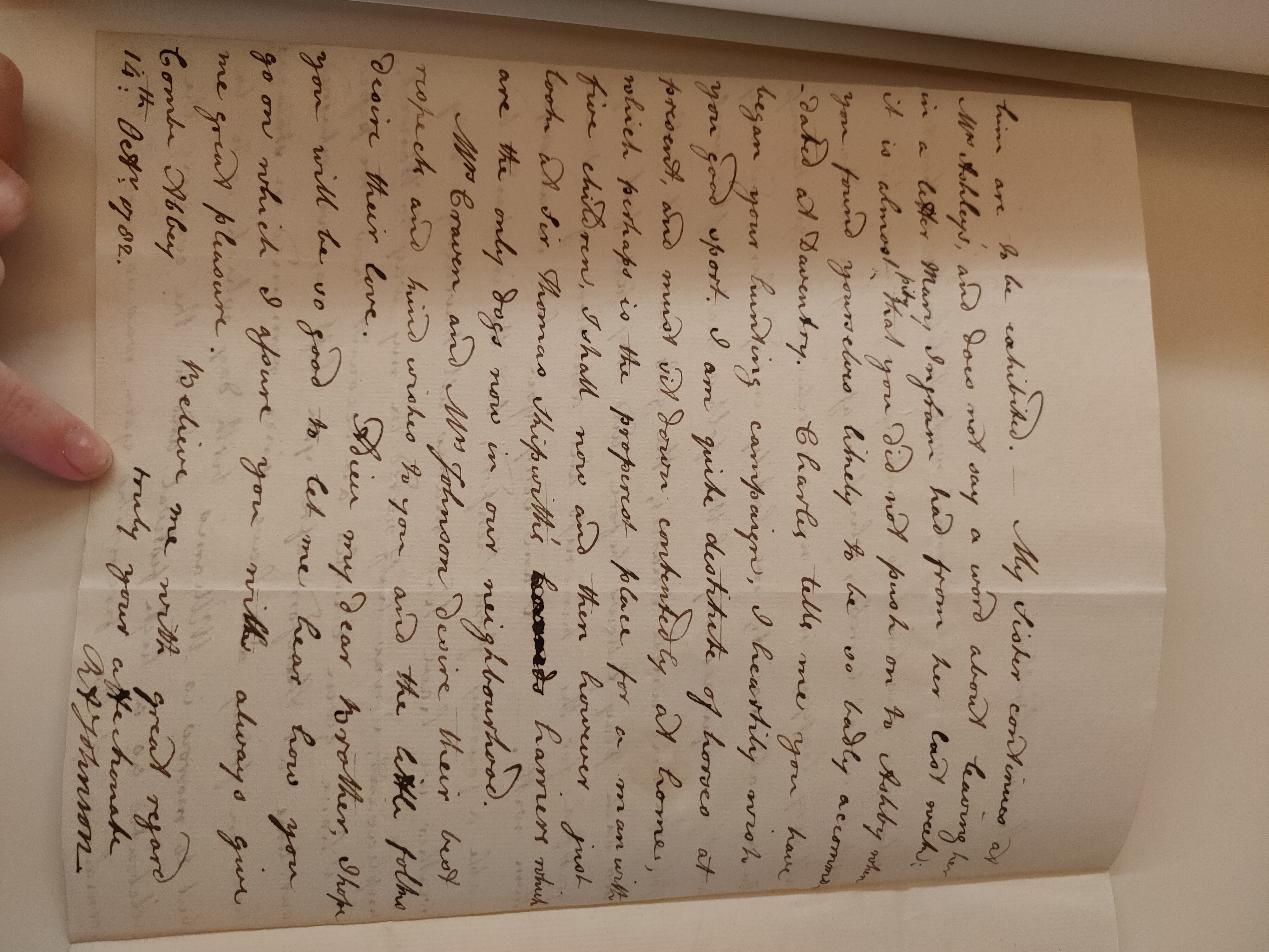 Image #2 of letter: Robert Augustus Johnson to George William Johnson, 14 October 1782