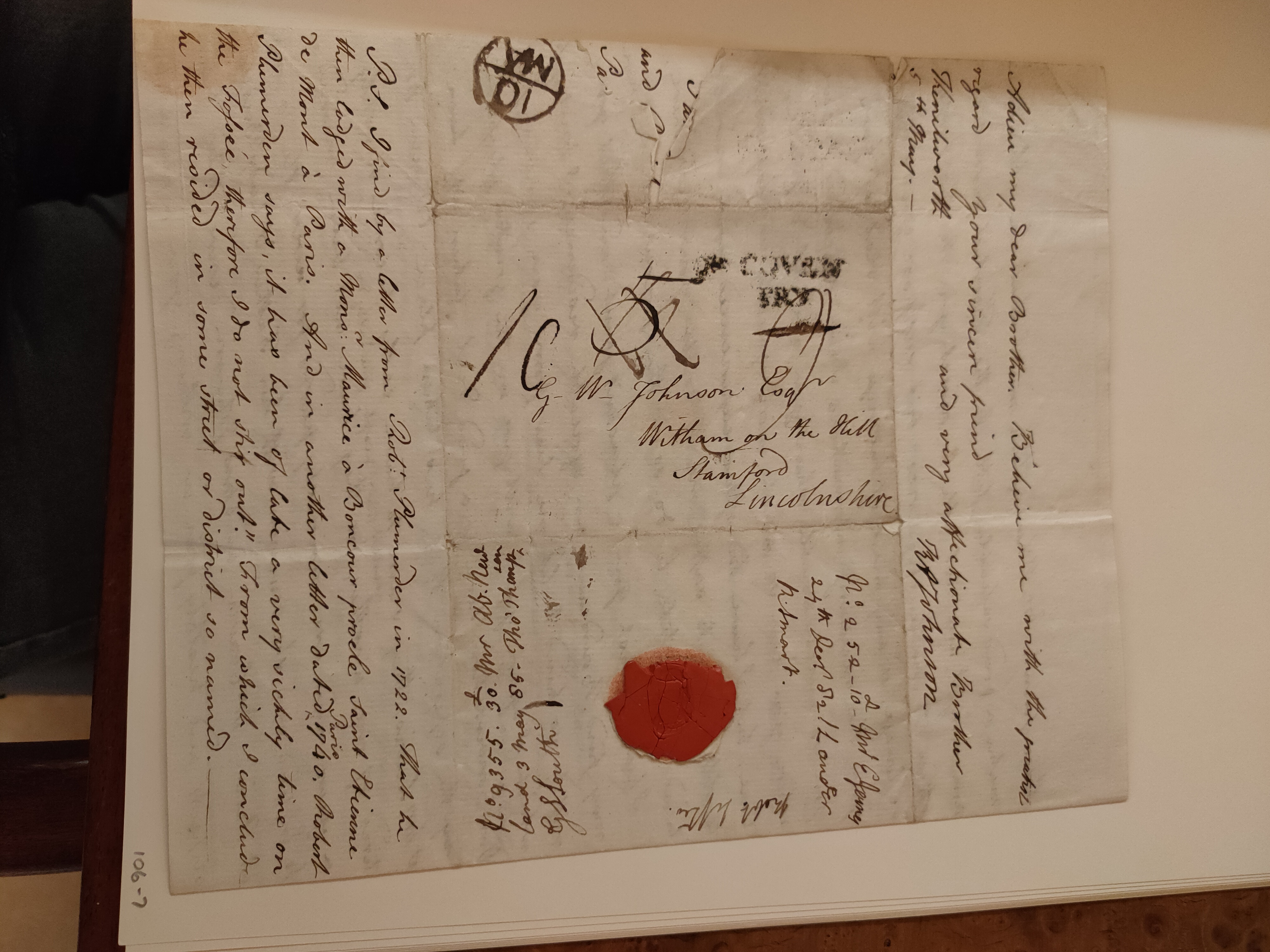 Image #4 of letter: Robert Augustus Johnson to George William Johnson, 5 May ?1783